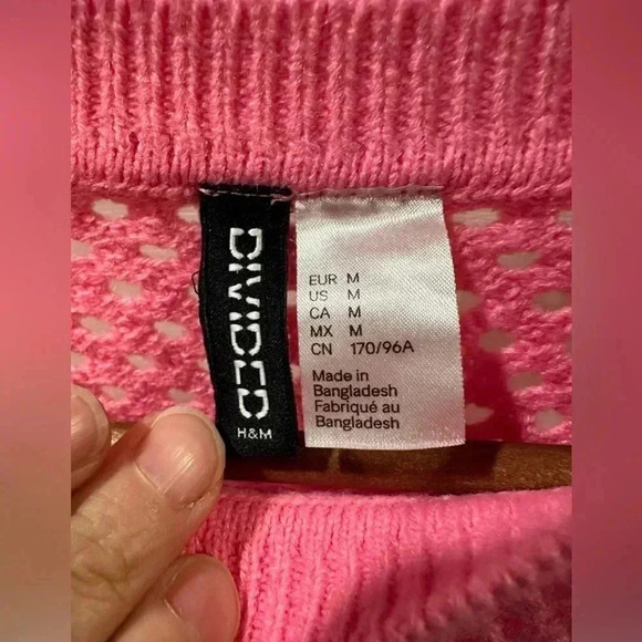 Divided Pink Sweater- medium - Picture 2 of 3